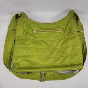 Lug Purse Handbag 11" x 14" Green Zipper Shoulder Carry Bag